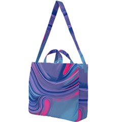 Liquid Art Pattern - Fluid Art Square Shoulder Tote Bag by GardenOfOphir