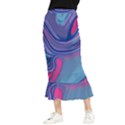 Liquid Art Pattern - Fluid Art Maxi Fishtail Chiffon Skirt View1