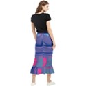 Liquid Art Pattern - Fluid Art Maxi Fishtail Chiffon Skirt View2