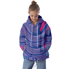 Liquid Art Pattern - Fluid Art Kids  Oversized Hoodie by GardenOfOphir