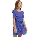 Liquid Art Pattern - Fluid Art Kids  Frilly Sleeves Pocket Dress View2