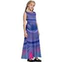 Liquid Art Pattern - Fluid Art Kids  Satin Sleeveless Maxi Dress View3