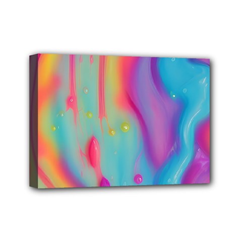 Liquid Art Pattern - Marble Art Mini Canvas 7  X 5  (stretched) by GardenOfOphir