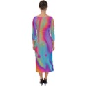 Liquid Art Pattern - Marble Art Quarter Sleeve Midi Bodycon Dress View2