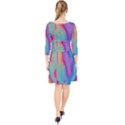 Liquid Art Pattern - Marble Art Quarter Sleeve Front Wrap Dress View2