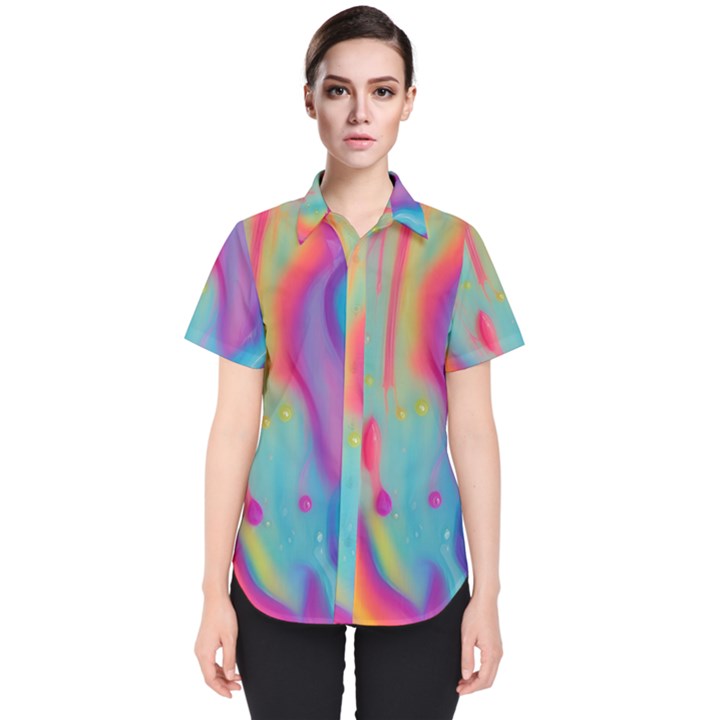 Liquid Art Pattern - Marble Art Women s Short Sleeve Shirt