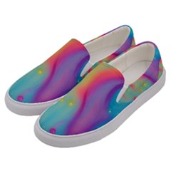 Liquid Art Pattern - Marble Art Men s Canvas Slip Ons by GardenOfOphir