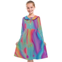 Liquid Art Pattern - Marble Art Kids  Midi Sailor Dress by GardenOfOphir