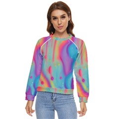 Liquid Art Pattern - Marble Art Women s Long Sleeve Raglan Tee