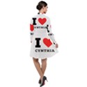 I love cynthia Long Sleeve Chiffon Shirt Dress View2