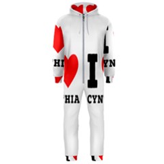 I Love Cynthia Hooded Jumpsuit (men) by ilovewhateva