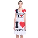 I love cynthia Short Sleeve Front Wrap Dress View1