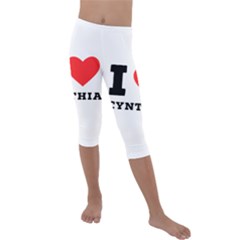 I Love Cynthia Kids  Lightweight Velour Capri Leggings  by ilovewhateva