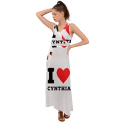 I Love Cynthia V-neck Chiffon Maxi Dress by ilovewhateva