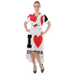 I Love Cynthia Front Wrap High Low Dress by ilovewhateva