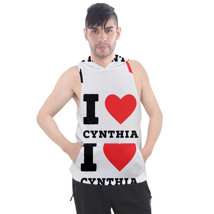 I love cynthia Men s Sleeveless Hoodie