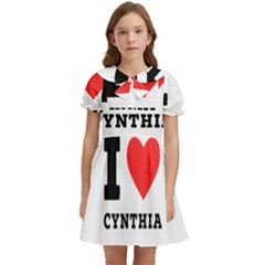 I Love Cynthia Kids  Bow Tie Puff Sleeve Dress by ilovewhateva