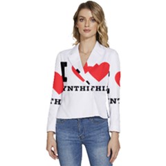 I Love Cynthia Women s Long Sleeve Revers Collar Cropped Jacket by ilovewhateva