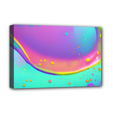 Liquid Art Pattern - Fluid Background Deluxe Canvas 18  X 12  (stretched) by GardenOfOphir