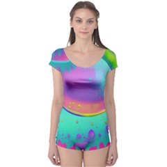 Liquid Art Pattern - Fluid Background Boyleg Leotard  by GardenOfOphir