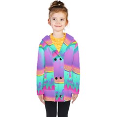 Liquid Art Pattern - Fluid Background Kids  Double Breasted Button Coat by GardenOfOphir