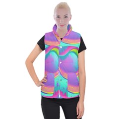 Liquid Art Pattern - Fluid Background Women s Button Up Vest by GardenOfOphir