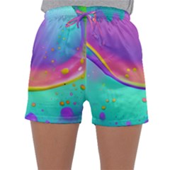 Liquid Art Pattern - Fluid Background Sleepwear Shorts by GardenOfOphir