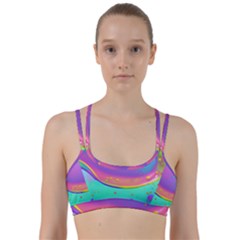 Liquid Art Pattern - Fluid Background Line Them Up Sports Bra by GardenOfOphir