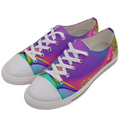 Liquid Art Pattern - Fluid Background Women s Low Top Canvas Sneakers by GardenOfOphir