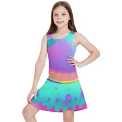 Liquid Art Pattern - Fluid Background Kids  Lightweight Sleeveless Dress by GardenOfOphir