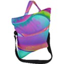 Liquid Art Pattern - Fluid Background Fold Over Handle Tote Bag View1