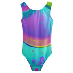 Liquid Art Pattern - Fluid Background Kids  Cut-out Back One Piece Swimsuit by GardenOfOphir