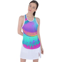 Liquid Art Pattern - Fluid Background Racer Back Mesh Tank Top by GardenOfOphir