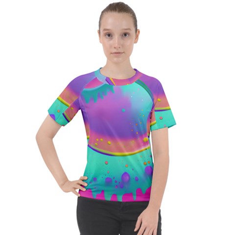 Liquid Art Pattern - Fluid Background Women s Sport Raglan Tee by GardenOfOphir