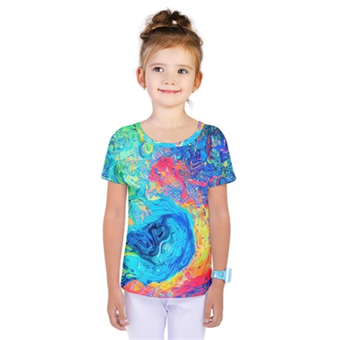 Liquid Art Pattern - Fluid Art Kids  One Piece Tee by GardenOfOphir