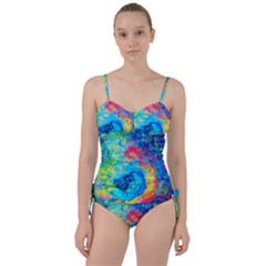 Liquid Art Pattern - Fluid Art Sweetheart Tankini Set by GardenOfOphir