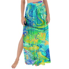 Liquid Art Pattern - Fluid Art Maxi Chiffon Tie-up Sarong by GardenOfOphir