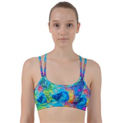 Liquid Art Pattern - Fluid Art Line Them Up Sports Bra by GardenOfOphir