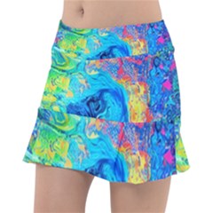 Liquid Art Pattern - Fluid Art Classic Tennis Skirt by GardenOfOphir