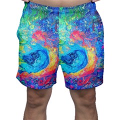 Liquid Art Pattern - Fluid Art Men s Shorts by GardenOfOphir