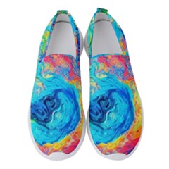 Liquid Art Pattern - Fluid Art Women s Slip On Sneakers by GardenOfOphir