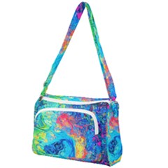 Liquid Art Pattern - Fluid Art Front Pocket Crossbody Bag by GardenOfOphir