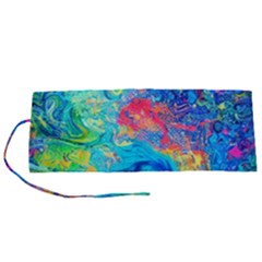 Liquid Art Pattern - Fluid Art Roll Up Canvas Pencil Holder (s) by GardenOfOphir