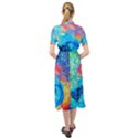 Liquid Art Pattern - Fluid Art Keyhole Neckline Chiffon Dress View2