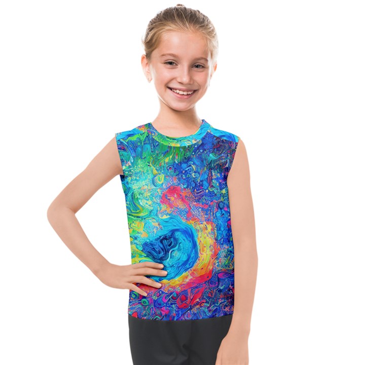 Liquid Art Pattern - Fluid Art Kids  Mesh Tank Top