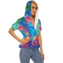 Liquid Art Pattern - Fluid Art Lightweight Drawstring Hooded Top View3