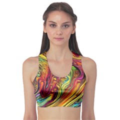 Liquid Art Pattern - Abstract Art Sports Bra by GardenOfOphir