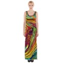 Liquid Art Pattern - Abstract Art Thigh Split Maxi Dress View1