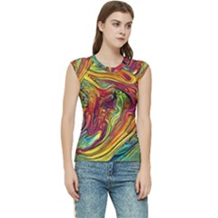 Liquid Art Pattern - Abstract Art Women s Raglan Cap Sleeve Tee by GardenOfOphir