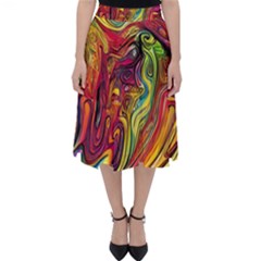 Liquid Art Pattern - Abstract Art Classic Midi Skirt by GardenOfOphir